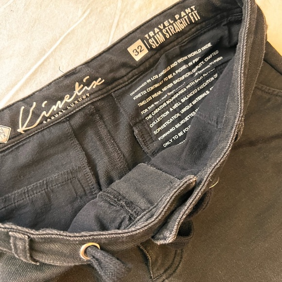 Kinetix Charcoal Slim Fit Trousers - Picture 1 of 5